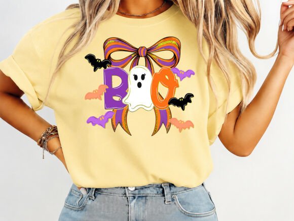 Boo Brushstroke Halloween Graphics for T-Shirt Designs