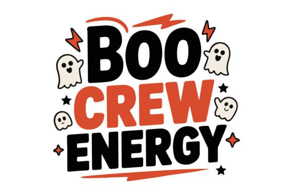 Boo Crew Energy Halloween Graphics for T-Shirt Designs