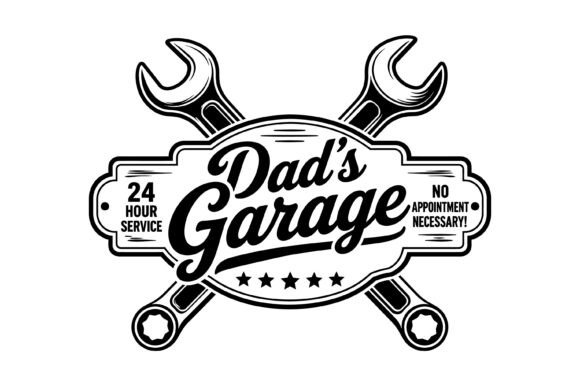 Dad Garage Badge: Graphics for T-Shirt Designs