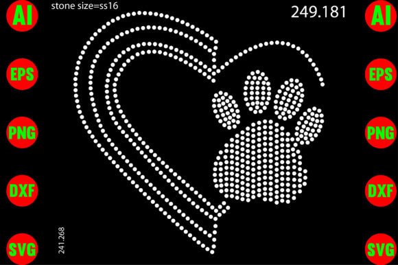 Dog Rhinestone Graphics for T-Shirt Designs