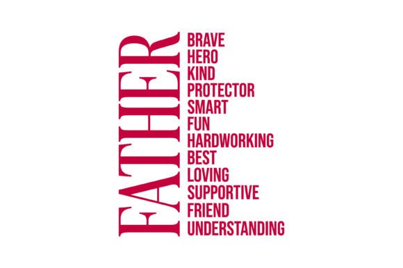 Father Words SVG: Graphics for T-Shirt Designs