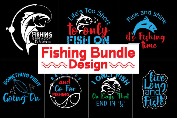 Fishing Bundle T-Shirt Graphics & Designs