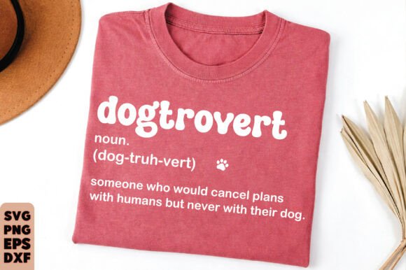 Funny Cute Dog Dogtrovert Graphics for T-Shirt Designs