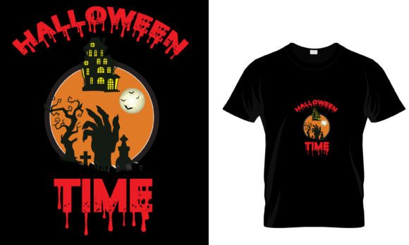 Halloween Time T Shirt Design: Graphics for T-Shirt Designs