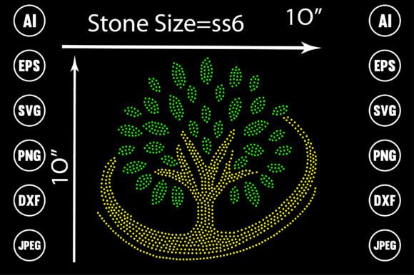 Tree Rhinestone Design: Graphics for T-Shirt Designs
