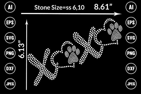 XOXO Rhinestone Templates: Graphics for T-Shirt Designs